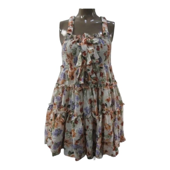 En Saison x Anthropologie Floral Bow Front Tiered Mini Dress NWT Women’s XS - Picture 11 of 14